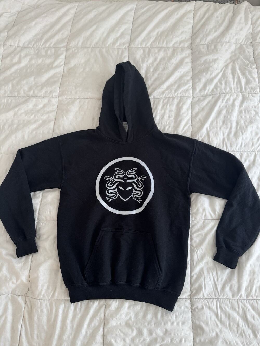 Kid's Hoodie Black Medusa Head Snakes Youth Large Pullover Graphic Print